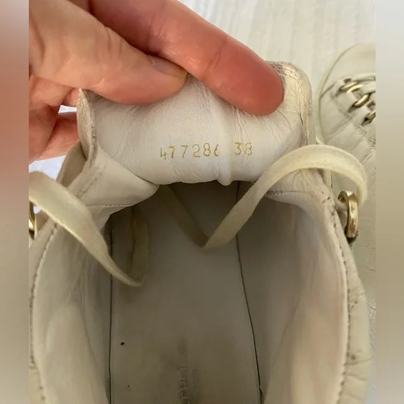 Balenciaga Pelle S Gomm Arena white blanc sneakers size 38